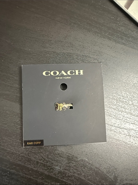 Coach Jewelry - Coach NWT Gold Tone Butterfly Script Logo Ear Cuff